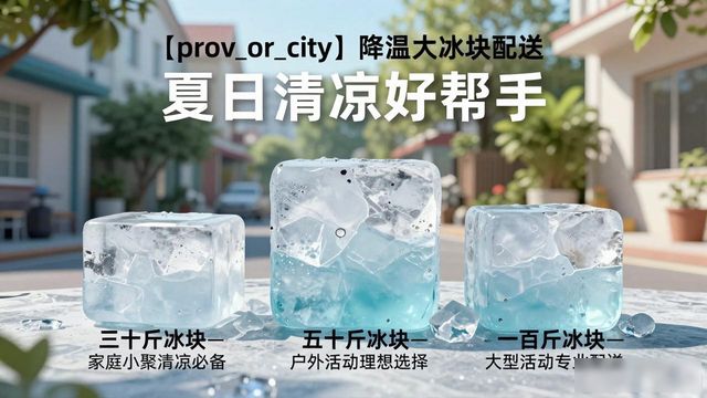 硚口降温大冰块配送_海鲜排档降温解决方案_高温天气大冰块配送